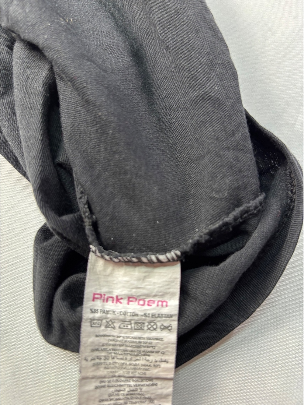 Pink Poem Black Graphic T-Shirt with Céline Print and Embell - Picture 8 of 10